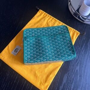 Goyard Green Patterned Clutch